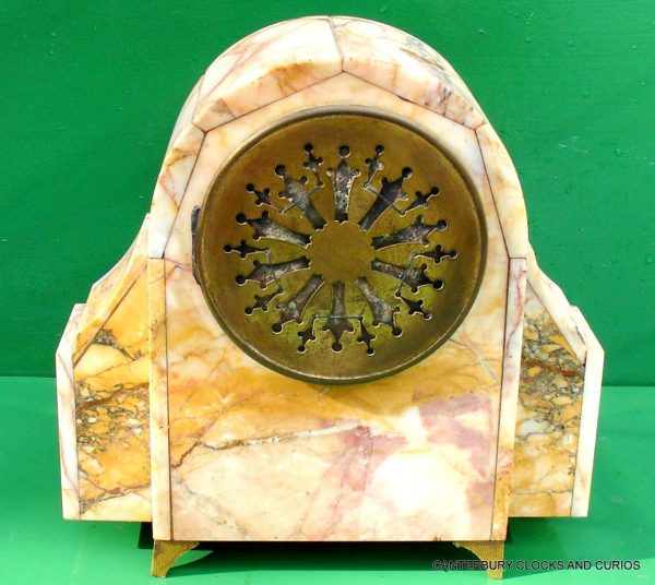 ART-DECO-FRENCH-8-DAY-TWO-TRAIN-MARBLE-GARNITURE-CLOCK-SET-282542779920-10