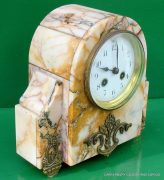 ART-DECO-FRENCH-8-DAY-TWO-TRAIN-MARBLE-GARNITURE-CLOCK-SET-282542779920-11