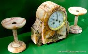 ART-DECO-FRENCH-8-DAY-TWO-TRAIN-MARBLE-GARNITURE-CLOCK-SET-282542779920-4