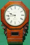 HODSON-WORCESTER-ANTIQUE-ENGLISH-8-DAY-MAHOGANY-FUSEE-SCHOOL-DROPDIAL-CLOCK-283600433040