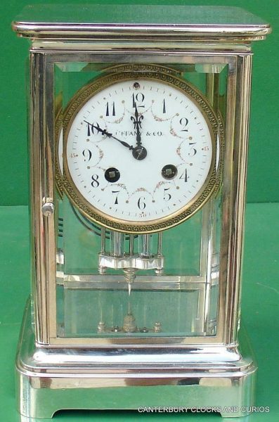 TIFFANY-COART-DECO-FRENCH-JAPY-FRERES-8-DAY-FOUR-GLASS-CRYSTAL-REGULATOR-CLOCK-283410867670-2