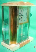 FRENCH-ART-DECO-MARBLE-FOUR-GLASS-CRYSTAL-REGULATOR-MANTLE-CLOCK-283636248071-4