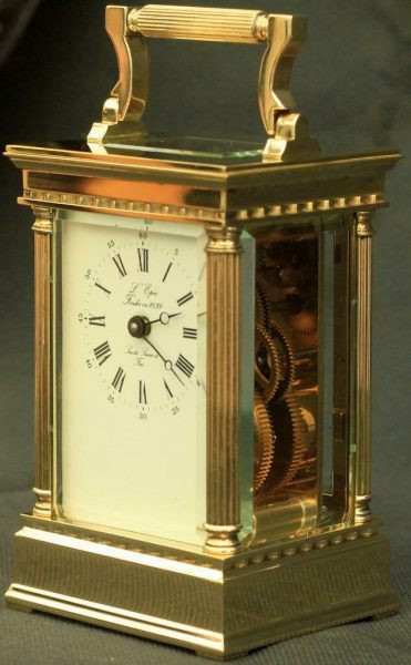 LEPEE-FRENCH-VINTAGE-8-DAY-CORINTHIAN-PILLAR-CARRIAGE-CLOCK-283569572521-3