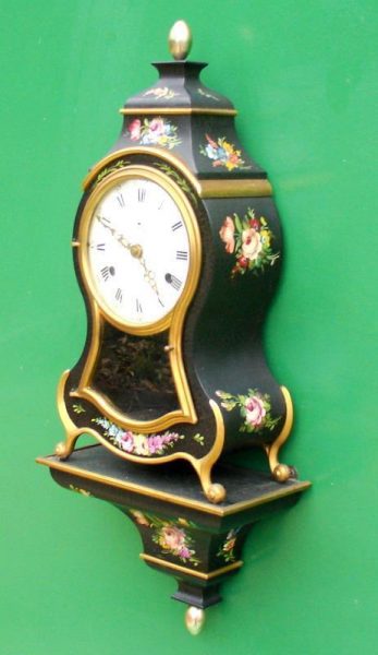 SWISS-MADE-VINTAGE-ROCOCO-8-DAY-BOULLE-TYPE-MANTEL-BRACKET-CLOCK-283080549931-3