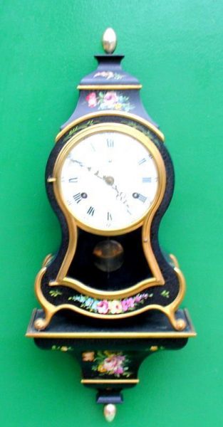 SWISS-MADE-VINTAGE-ROCOCO-8-DAY-BOULLE-TYPE-MANTEL-BRACKET-CLOCK-283080549931