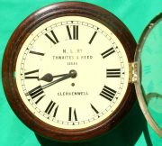 THWAITES-REED-NORTH-LONDON-RAILWAY-8-DAY-FUSEE-DIAL-CLOCK-13886-283637210634-2