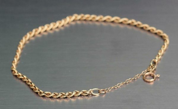 14-CT-GOLD-TWISTED-CHAIN-BRACELET-42G-283617156925-2