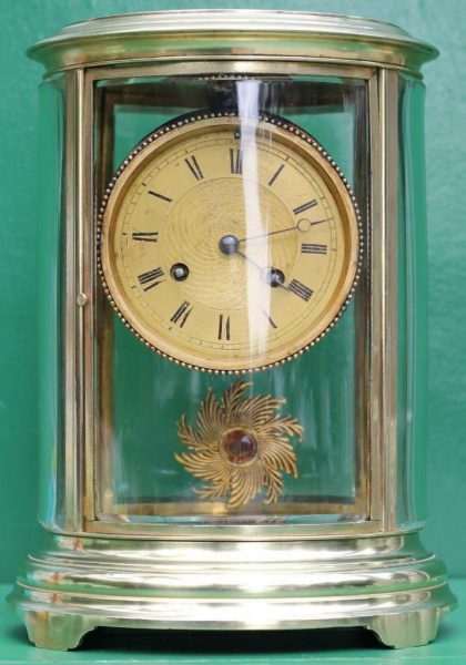 EARLY-ANTIQUE-FRENCH-OVAL-FOUR-GLASS-CLOCK-283181219336-2