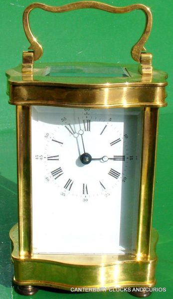 LEPEE-DOUCINE-SERPENTINE-VINTAGE-FRENCH-TIMEPIECE-8-DAY-CARRIAGE-CLOCK-SERVICED-282542777846