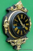 JAPY-FRERES-8-DAY-ANTIQUE-FRENCH-EBONISED-ORMOLU-CARTEL-CLOCK-282669095927-2