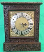 ANTIQUE-8-DAY-FUSEE-BRACKET-CLOCK-WITH-TUDOR-STYLE-CASE-AND-ROCOCO-SPANDRELS-283578595769