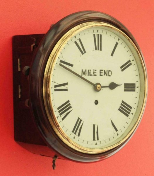 ANTIQUE-ENGLISH-MAHOGANY-8-DAY-FUSEE-10-DIAL-CLOCK-SIGNED-MILE-END-283397327759-2