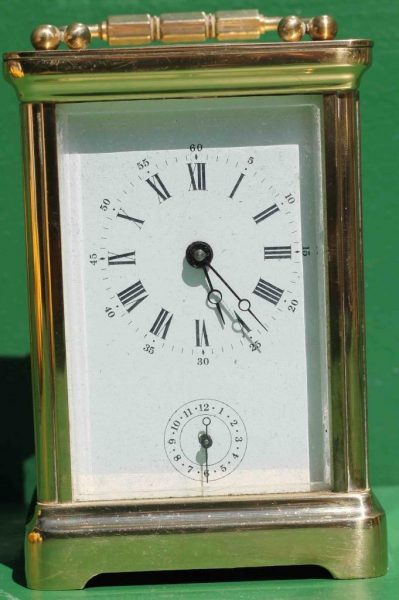 VINTAGE-FRENCH-LEPEE-8-DAY-ALARM-CARRIAGE-CLOCK-CORNICHE-CASE-283181159779